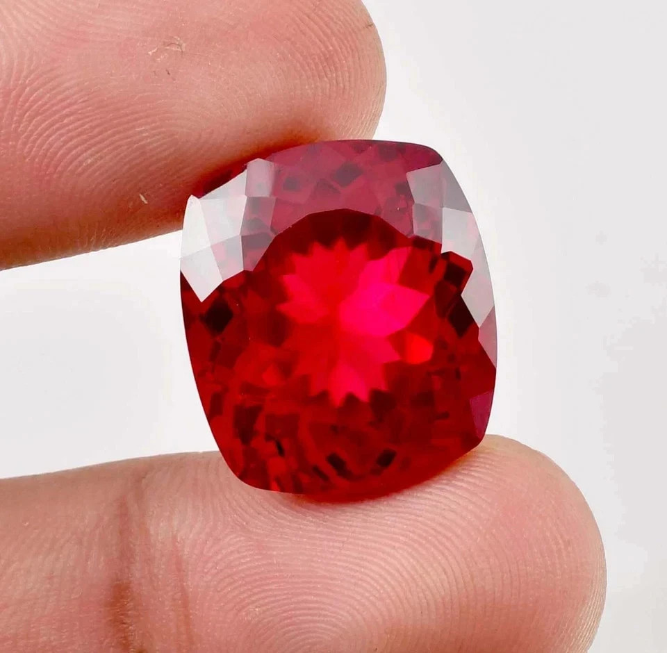 Natural Burmese 28 Ct Ruby Blood Red Cushion Cut AGL Certified Loose Gemstone