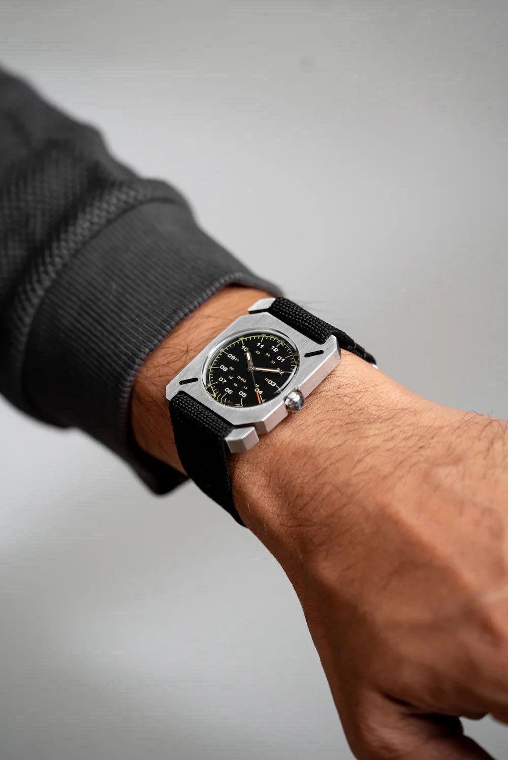 DWC Terra – VERTICALLY BRUSHED Stainless Steel – Delhi Watch Company – IN HAND