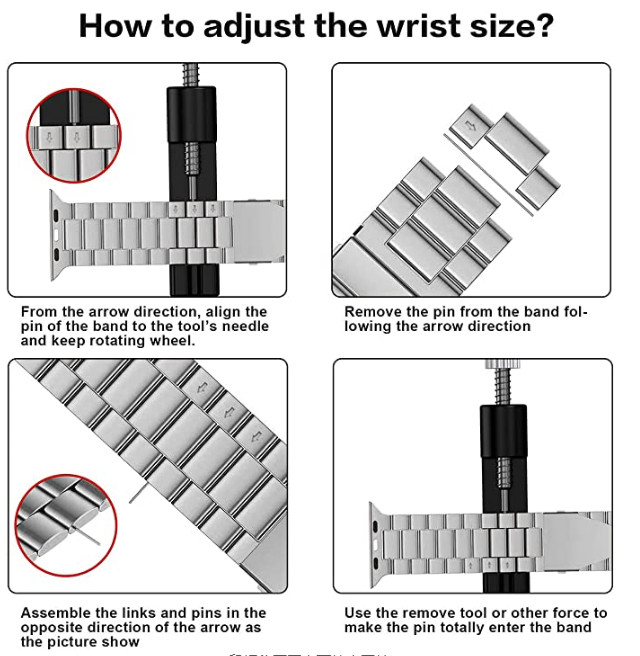 26mm QuickFit Stainless Steel Band For Garmin 8 51MM 7X 6X GPS/Pro 5X Plus 3/3HR