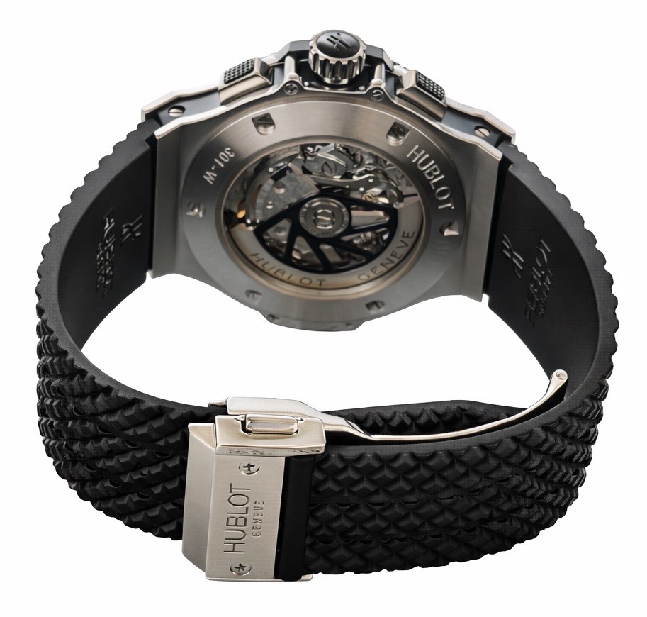 HUBLOT BIG BANG 44MM CARBON FIBER DIAL CERAMIC BEZEL 301.SB.131.RX RUBBER STRAP