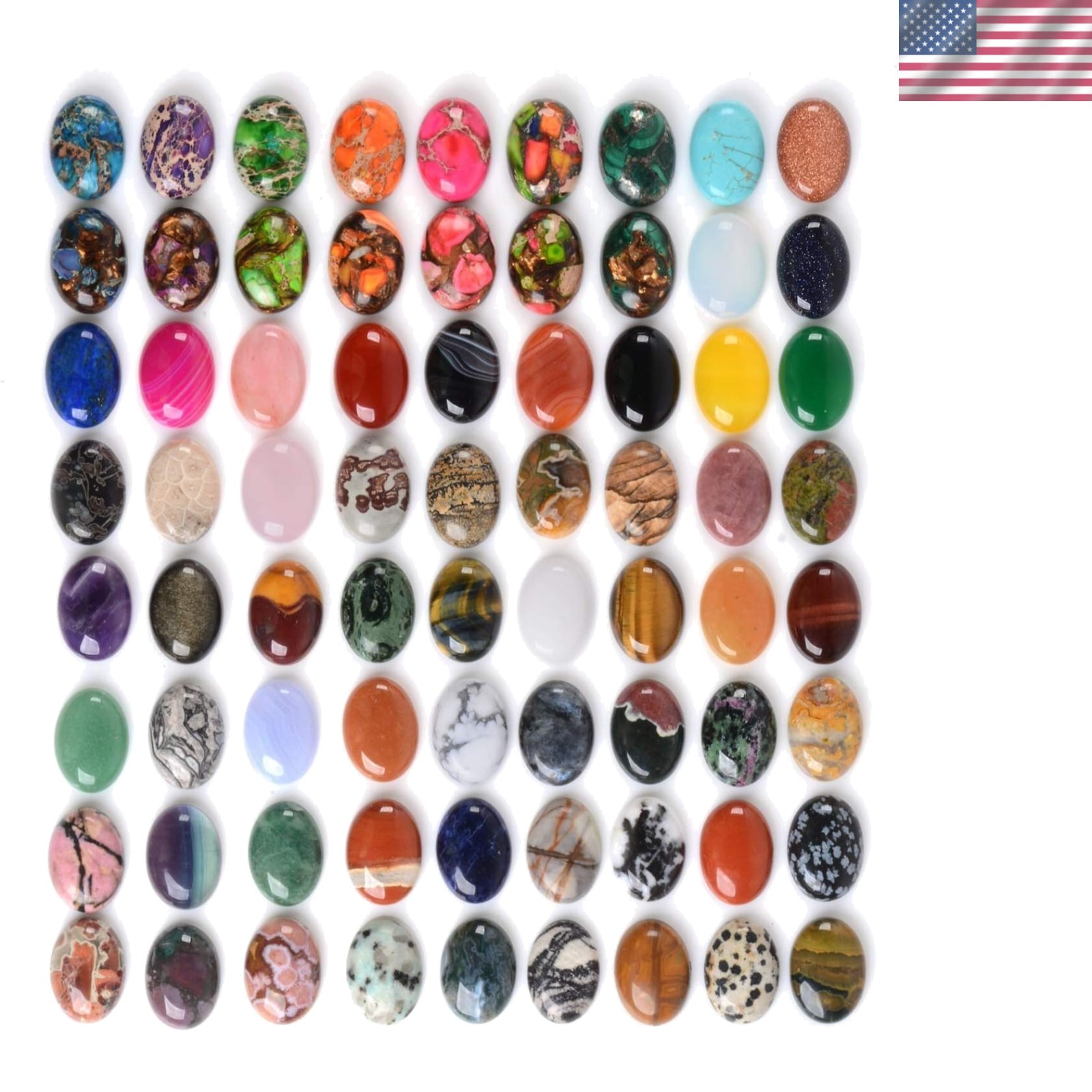 Wholesale Lot Multi-color Gemstone Round Oval Cab Cabochon For Jewelry Making
