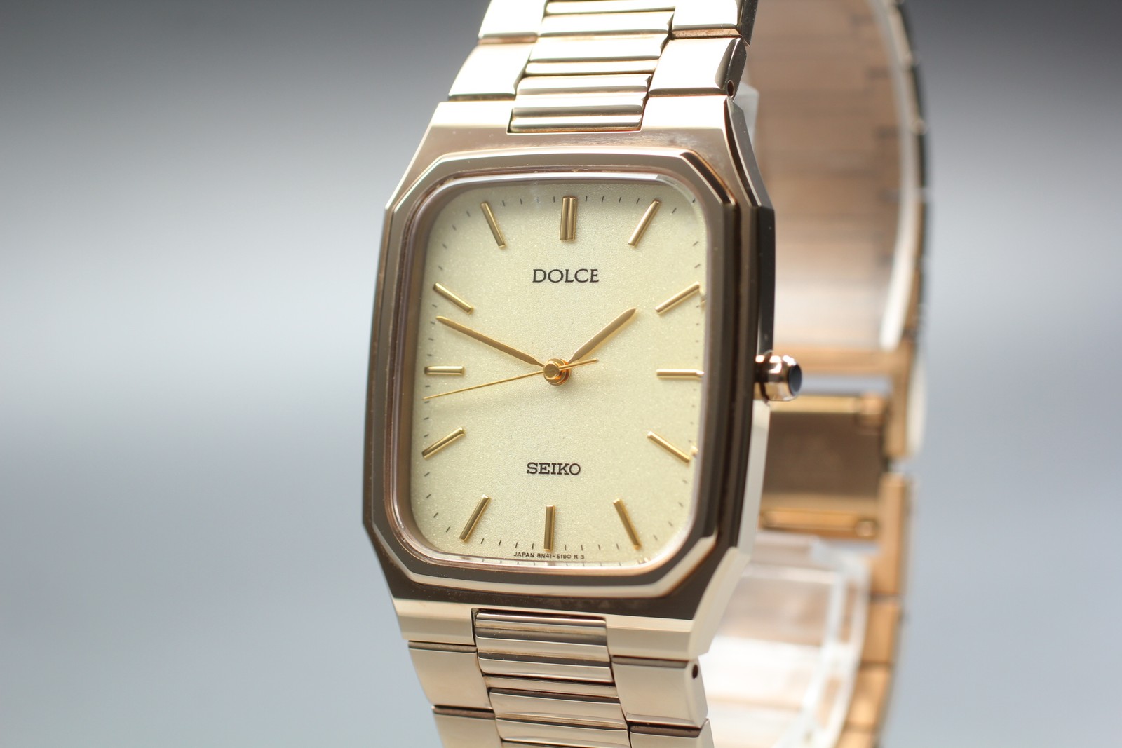 [Near MINT] SEIKO Dolce 8N41-5140 29mm Gold Dial Tungsten Quartz Men’s Watch