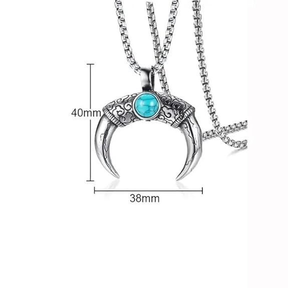 Alloy Pendant with Pure Stainles Steel Round Box Chain Classic Neckace Style-118