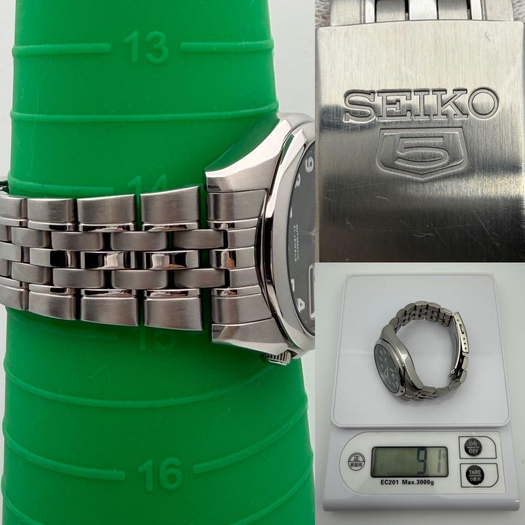 SEIKO 5 7S26-01V0 Automatic, 21 jewels, open case back, black dial
