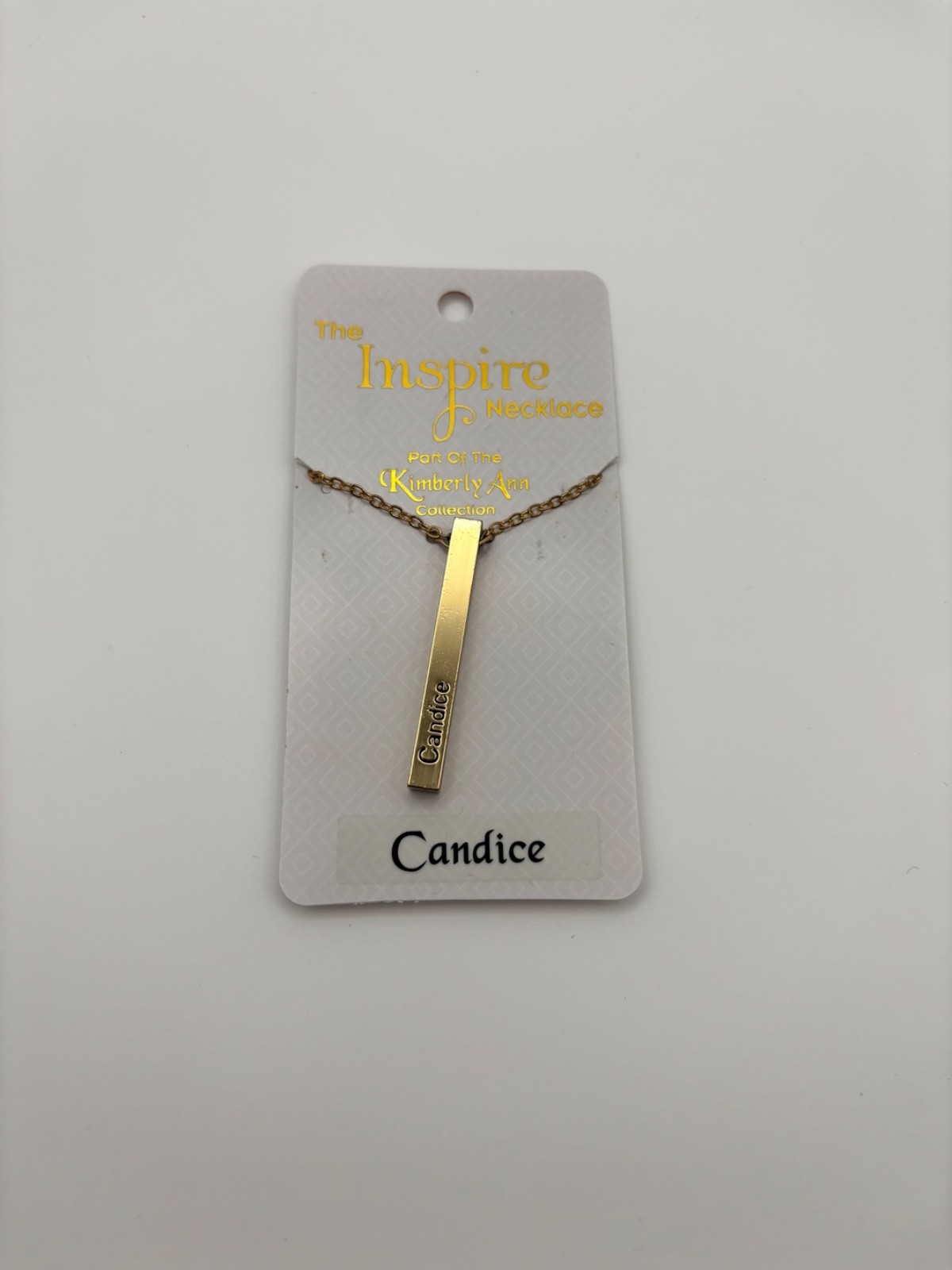 The Inspire Necklace Candice name Personalized Gold