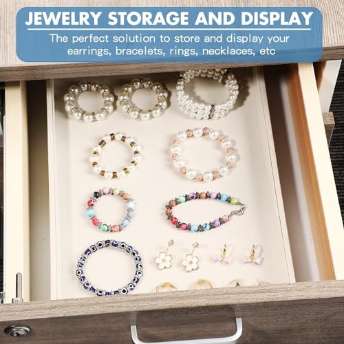 Stackable Jewelry Tray Jewelry Organizer Tray Showcase Display Empty 4 Beige