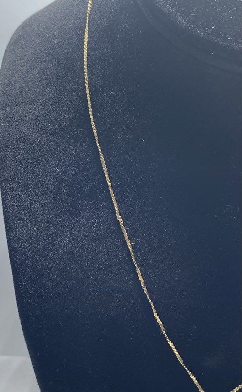 14K Yellow Gold 7.8mm Freshwater Pearl Pendant Necklace Italy 18″ 2.1g