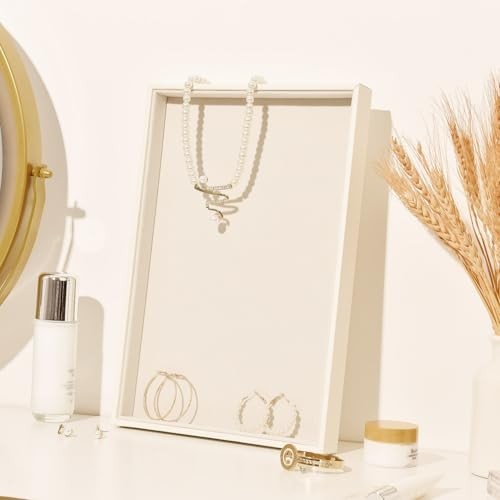 Velvet Jewelry Tray for Drawers Jewelrys Display Tray Stackable Jewelry 1 Beige