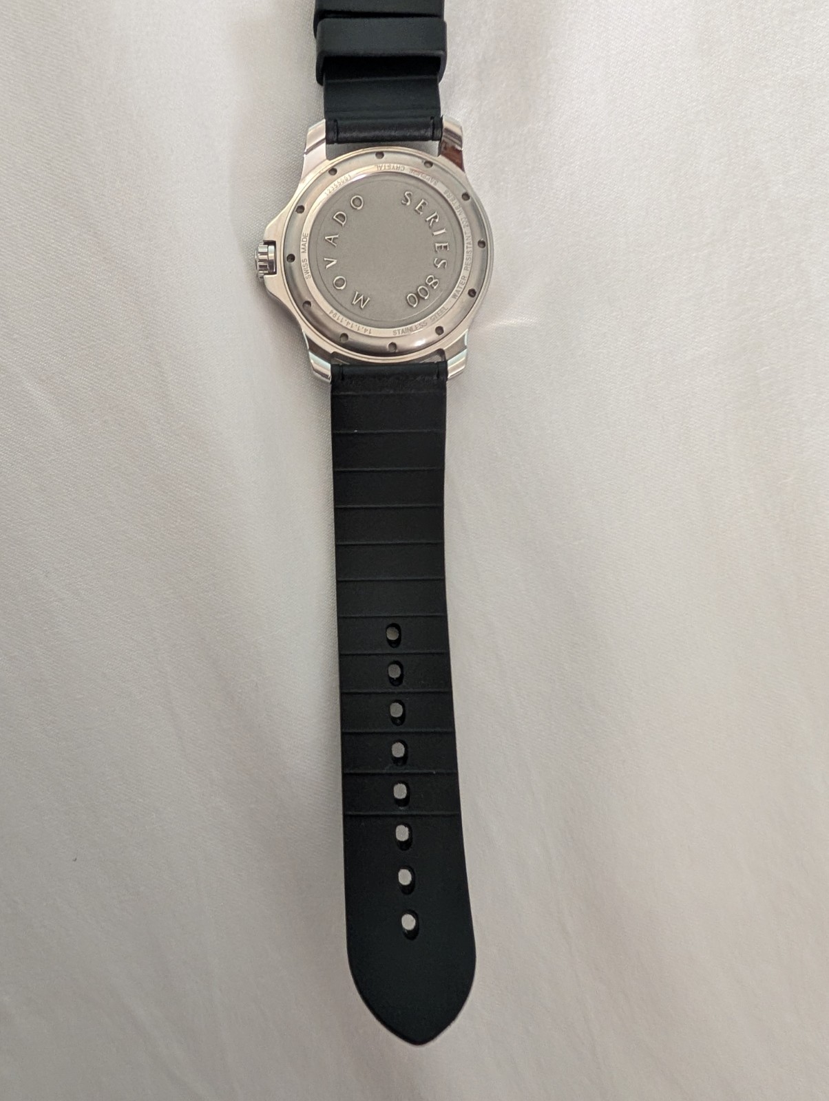 Movado Sport Series 800 Black/Blue Dial 40MM Watch Quartz Sapphire 14.1.14.1194