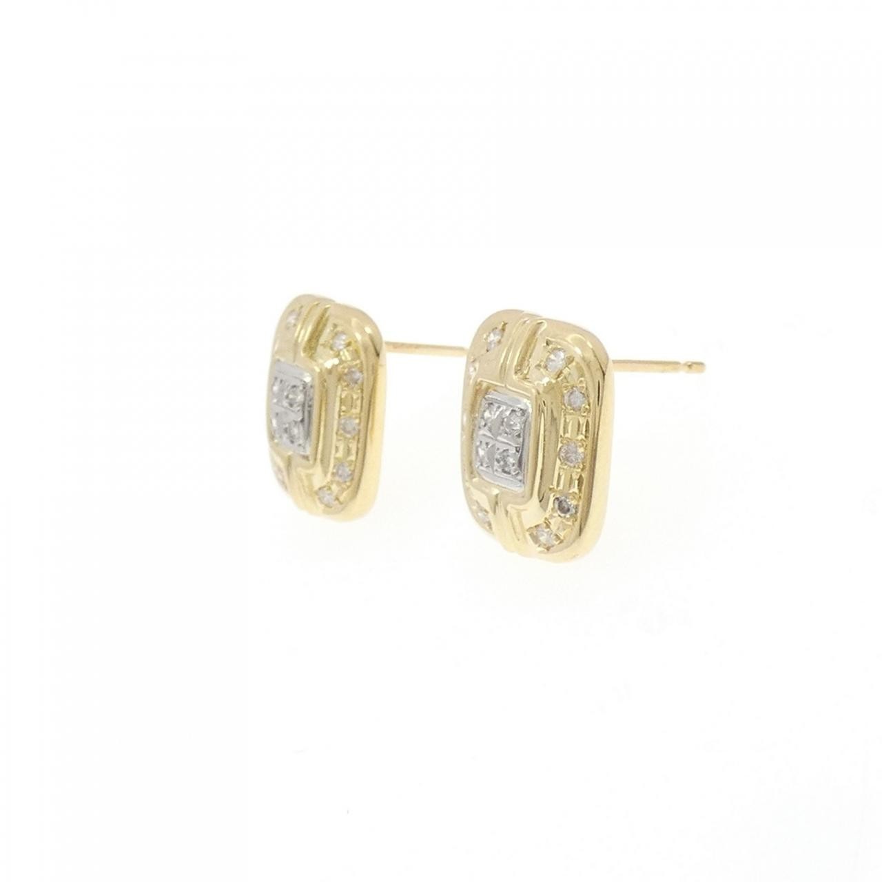 Authentic K18YG/PT850 Diamond Pierce 0.18CT #246-000-443-6683
