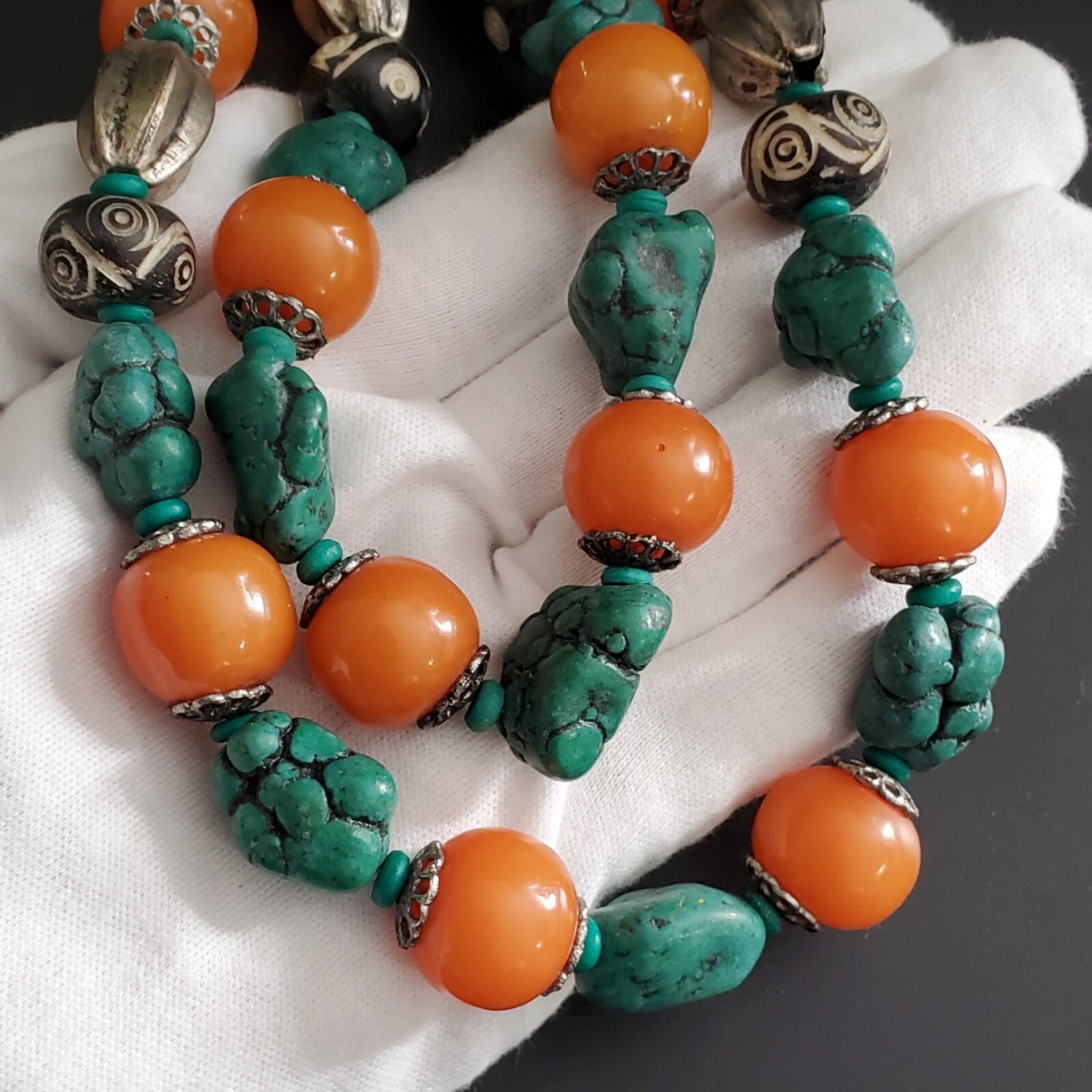 New Bohemian Boho Lot of 2 Necklaces 19 to 22 in. World Market Exclusive India