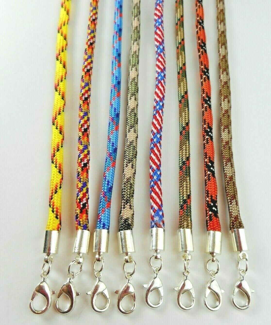 Braided Choker Necklaces Bracelets Anklets Silver Lobster Clasp Paracord 4mm USA