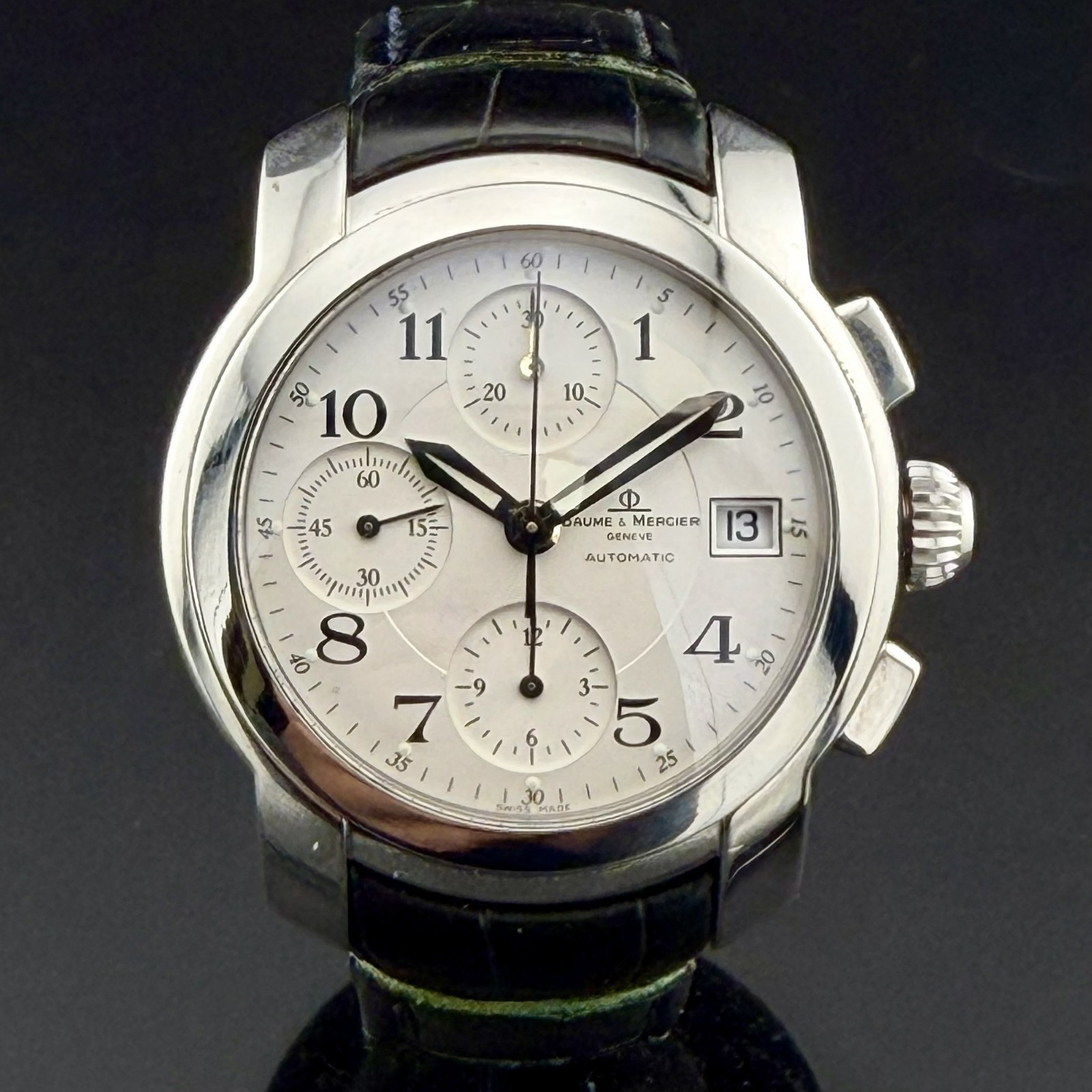 BAUME & MERCIER CAPELAND CHRONOGRAPH STAINLESS STEEL WATCH MV045216