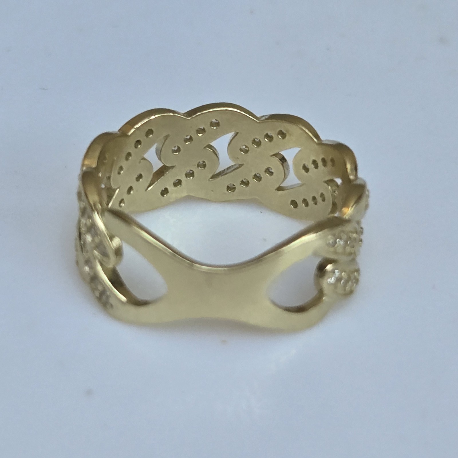 Solid 10k yellow Gold Cuban Ring Band