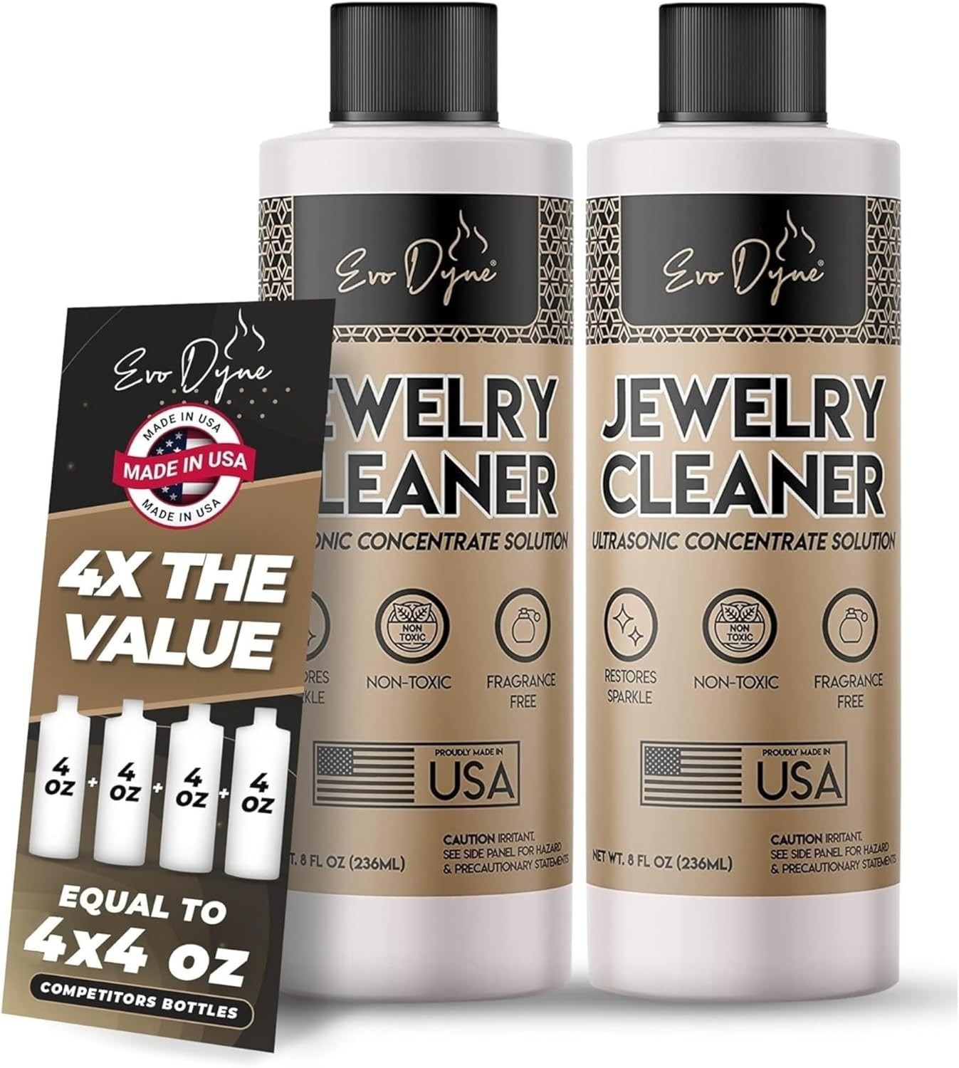 16oz Ultrasonic Jewelry Cleaner – Unscented Concentrated Solution for Brilliance