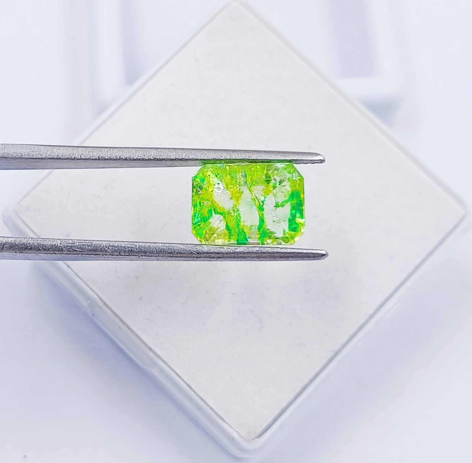 Unique Zambia Green Emerald Certified 8 Ct Natural Emerald Cut Loose Gemstone DD