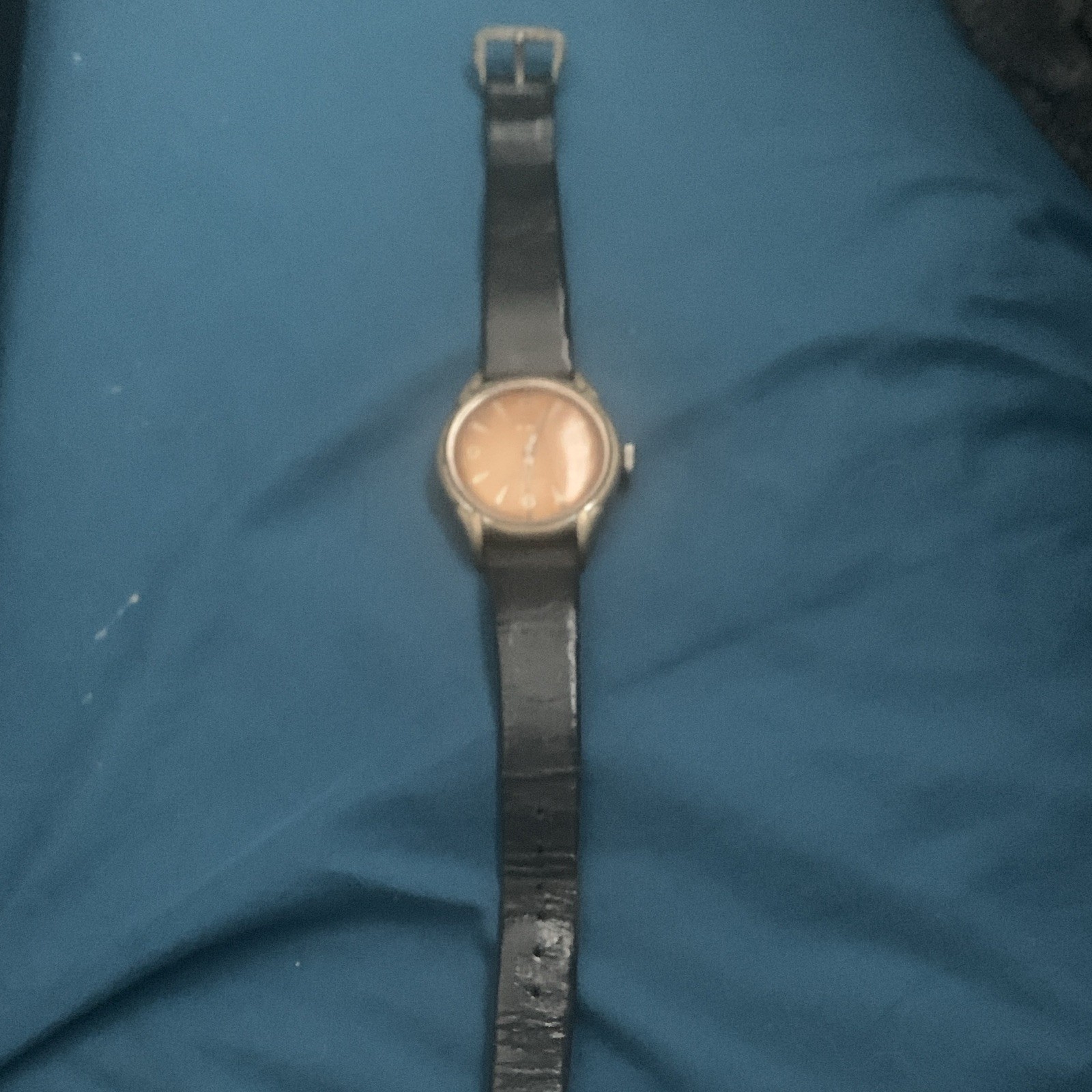 Benrus Self-Winding Men’s Automatic Watch Brown Dial Black Leather Strap