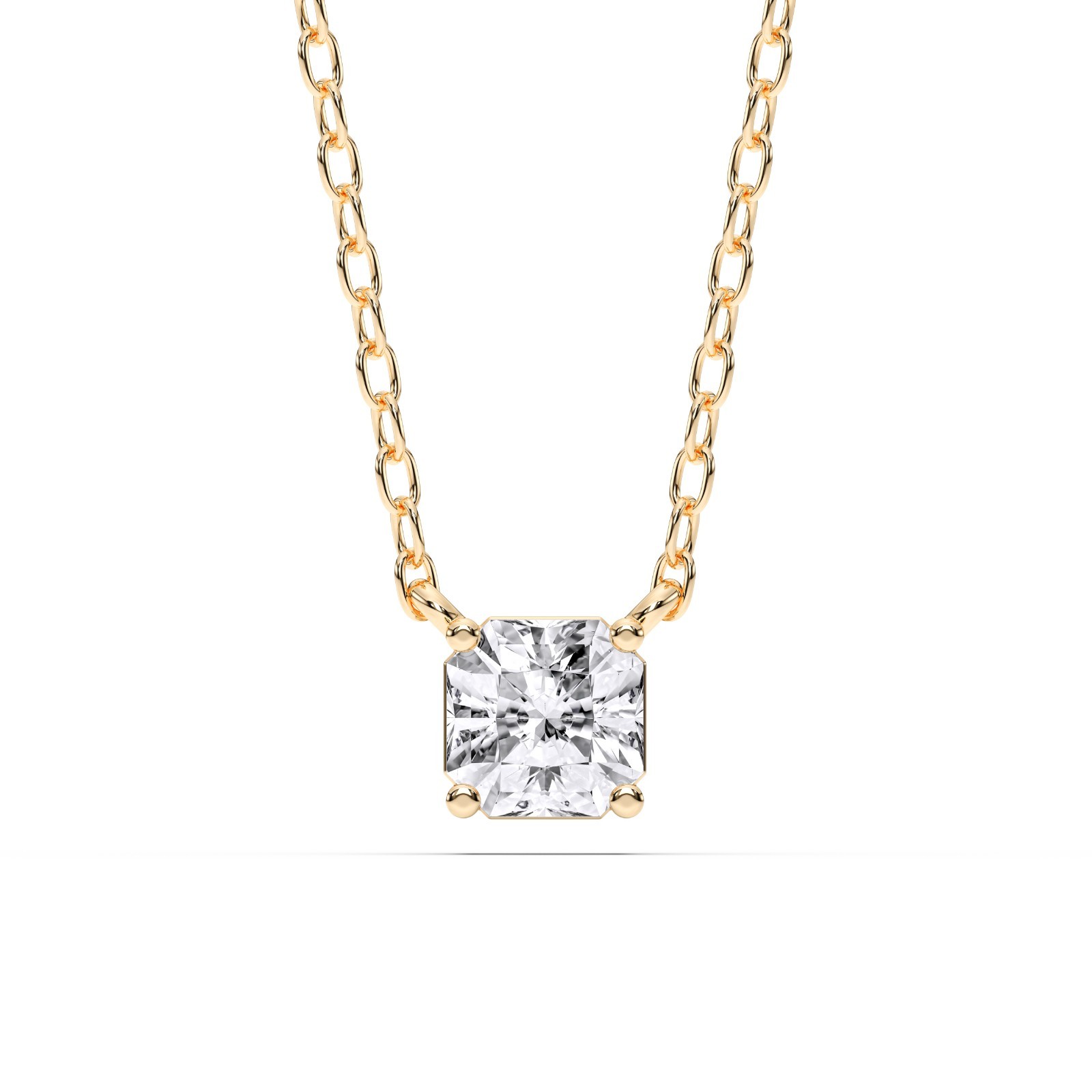 IGI Certified Lab Grown Diamond 1.00 CT Solitaire Pendant Necklace 14k Yellow