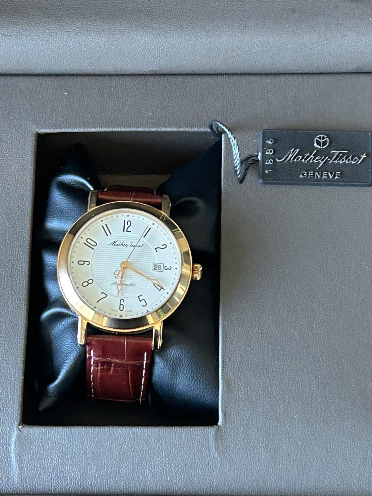 Mathey-Tissot City Auto Watch White Dial 28 jewels