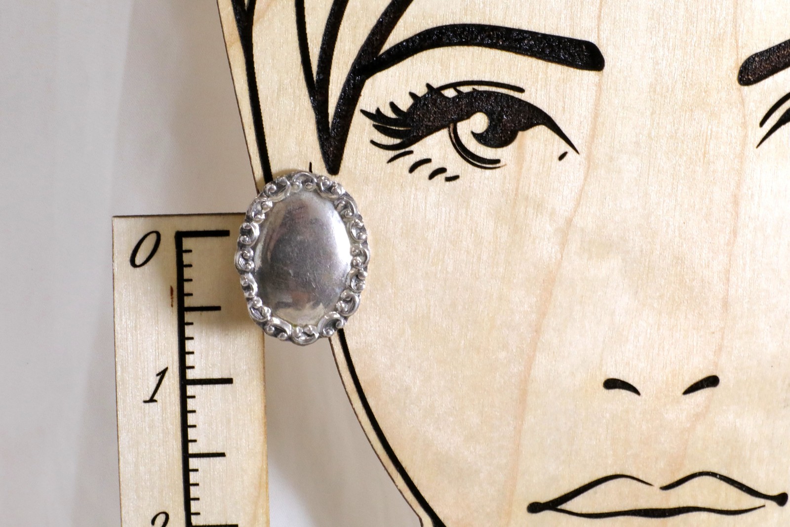 Vintage 1950’s Solid Sterling Silver Large Mexican Stud Earrings-.8”W x 1.2”L
