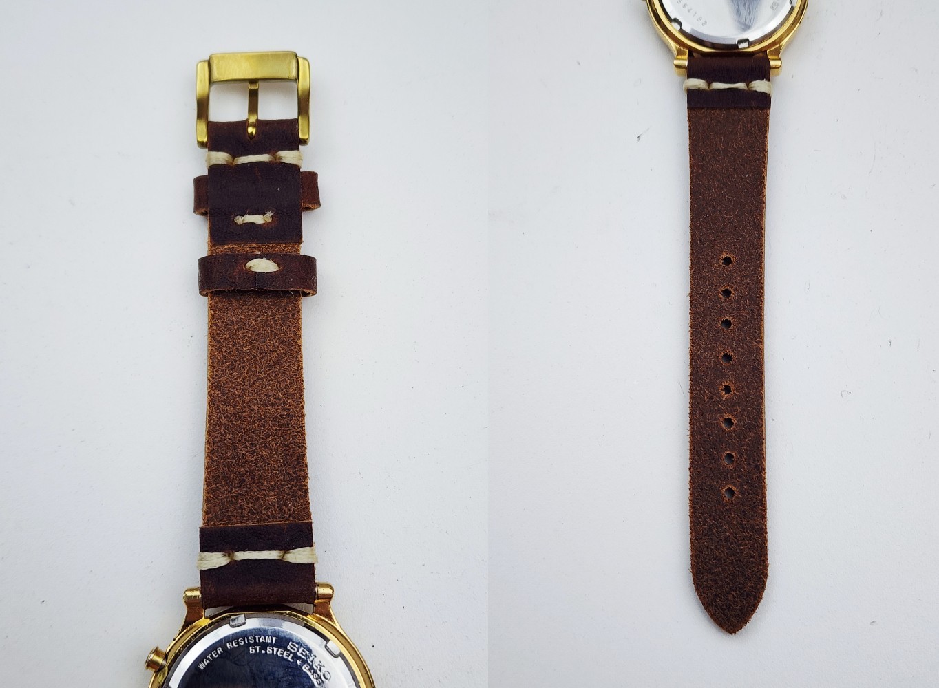 RARE,UNIQUE Men’s KINETIC Watch SEIKO 5M42-0A90. New Capacitor. Luminous Dial