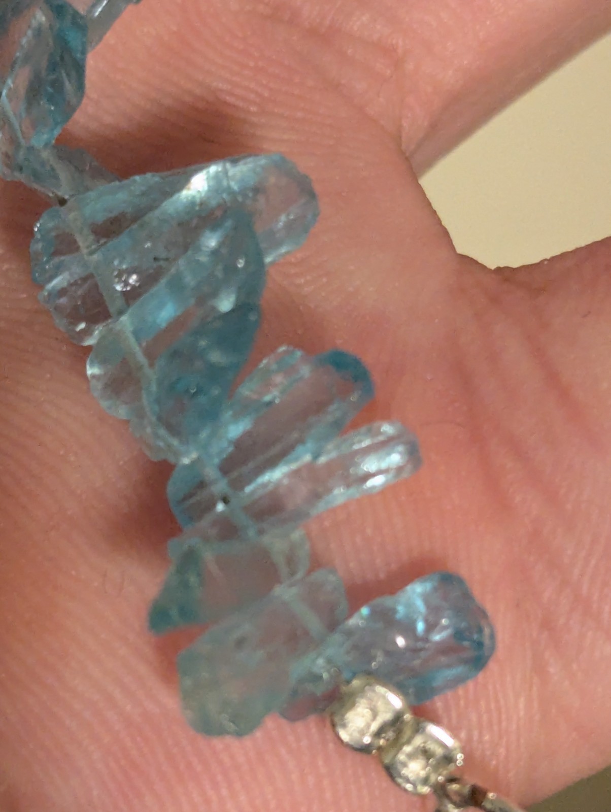 Light Blue sky apatite Crystal Bracelet 5.5 In