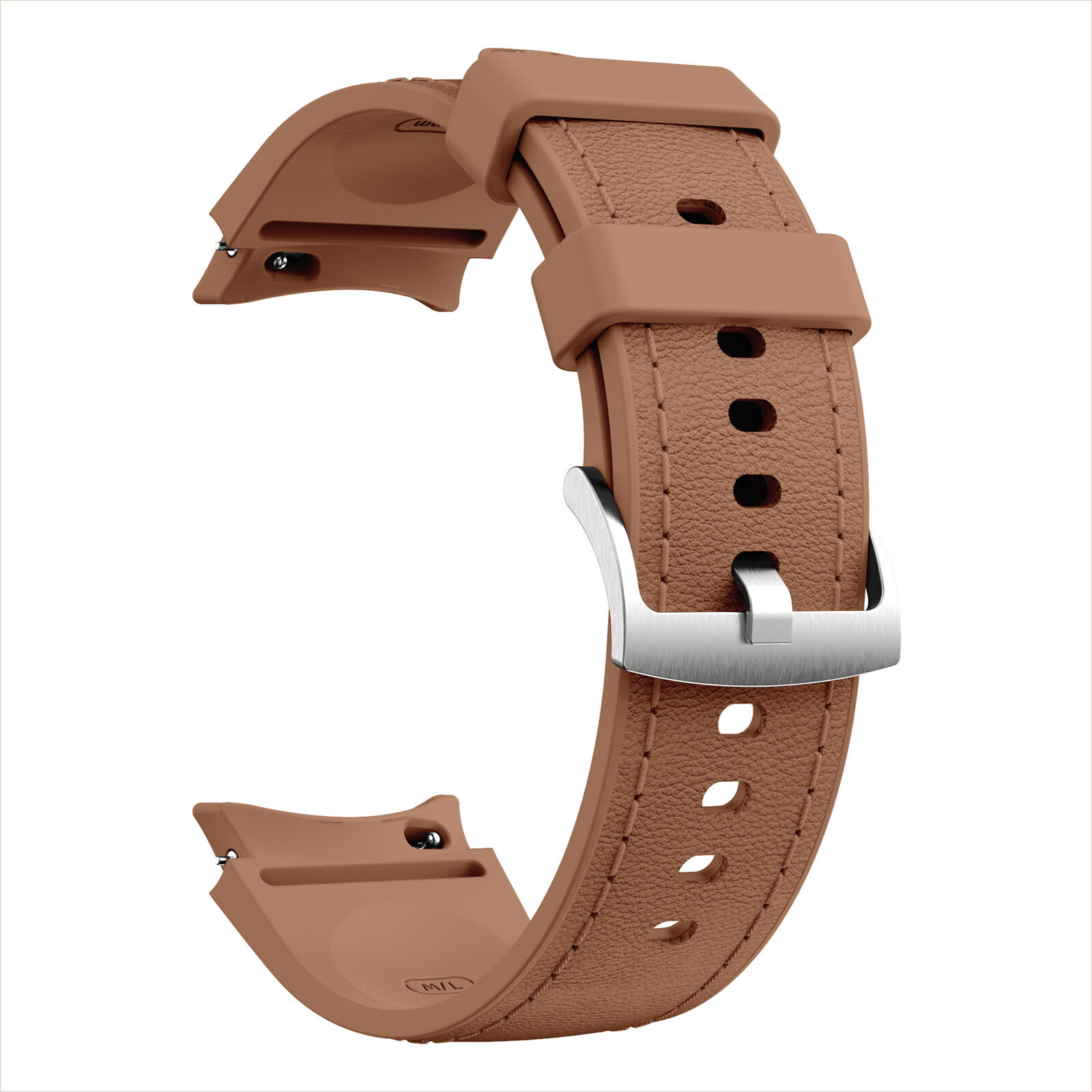 Silicone PU Leather Hybrid Watch Strap Sport Band For Galaxy Watch 7/6/5/4/FE