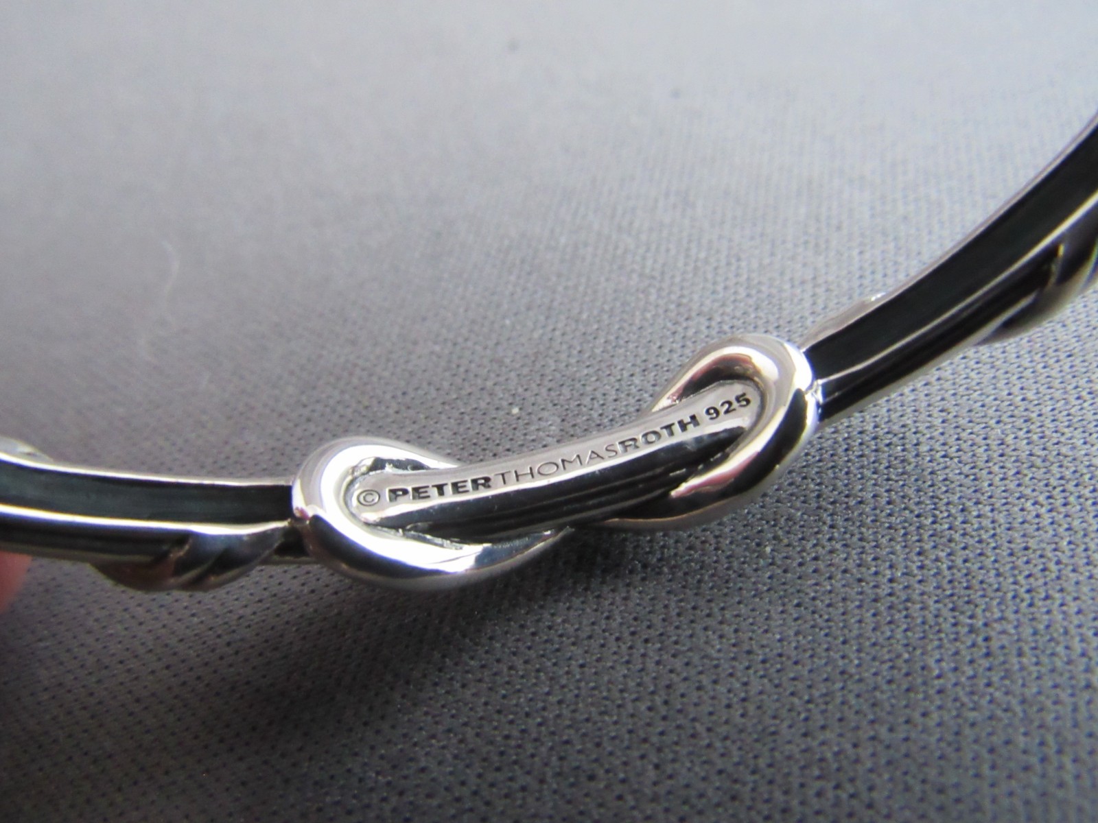 PETER THOMAS ROTH STERLING INFINITY WRAPPED BANGLE CUFF BRACELET