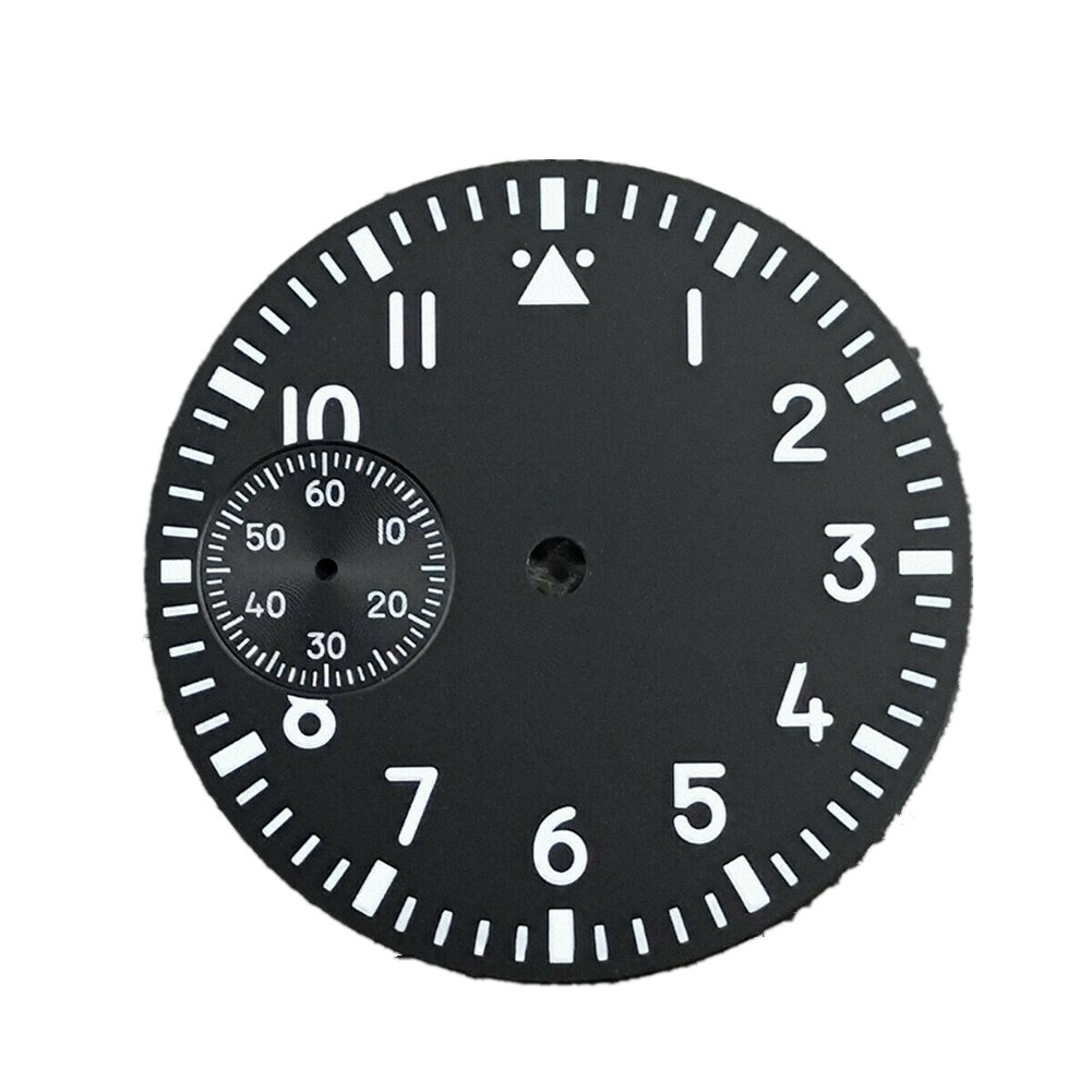 Black/White Green Luminous Watch Dial For Seagull ETA 6497 ST3600 Movement C