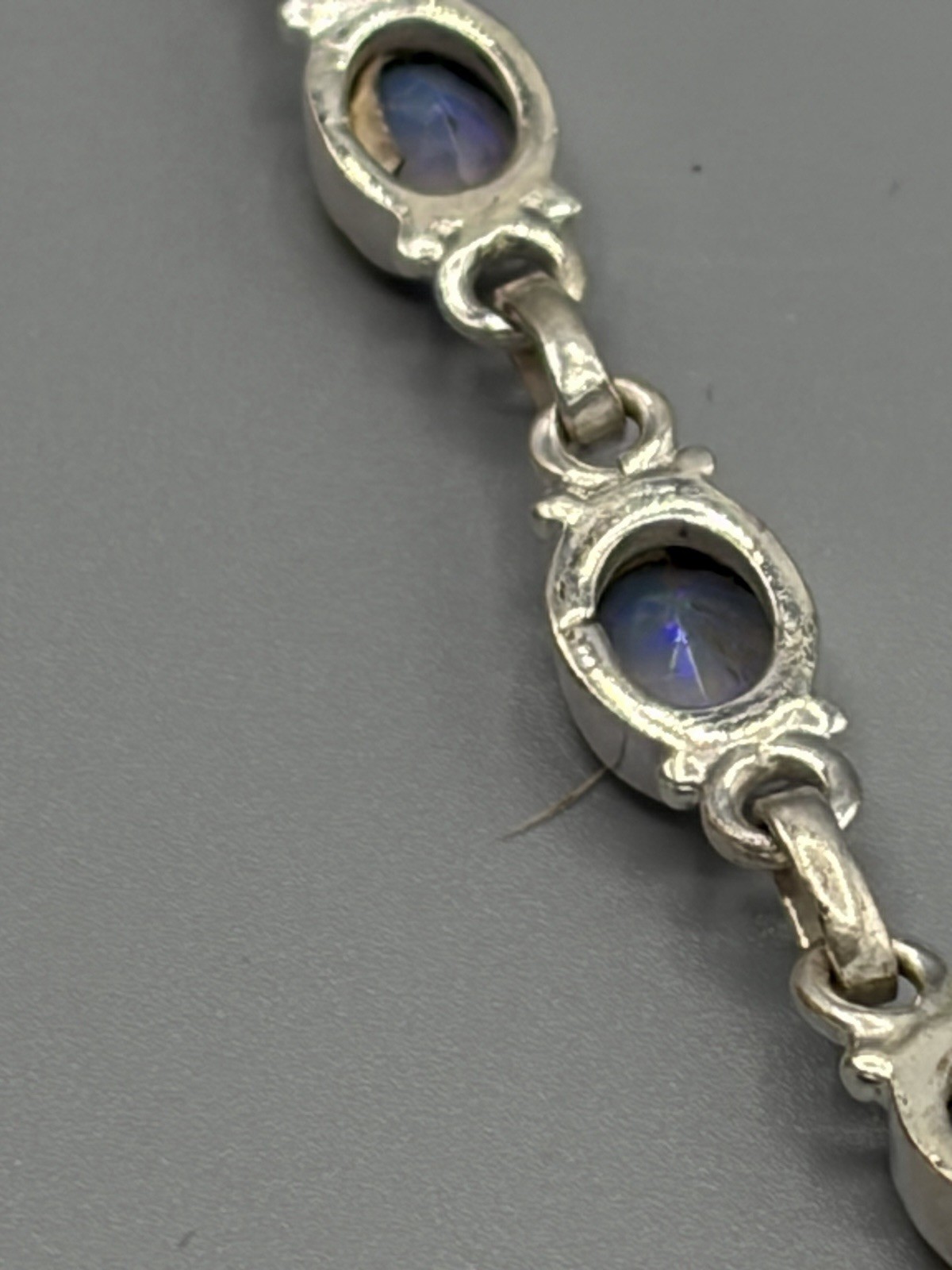 925 Sterling Silver Opal Link Bracelet – 7.5 Inches – Brand New