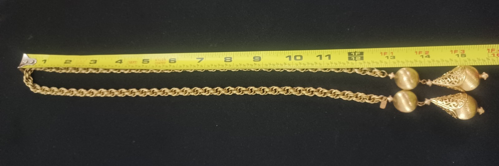 VTG 1961 Monet Bolero Gold Tone Lariat Necklace The Master Jewelers Book Piece