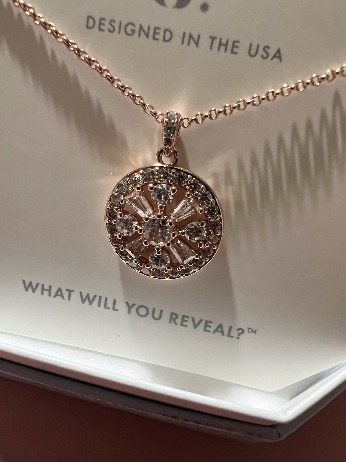 Ring Bomb Party RBP5716 The Zest of Love Rose Gold Plated CZ Pendant Necklace