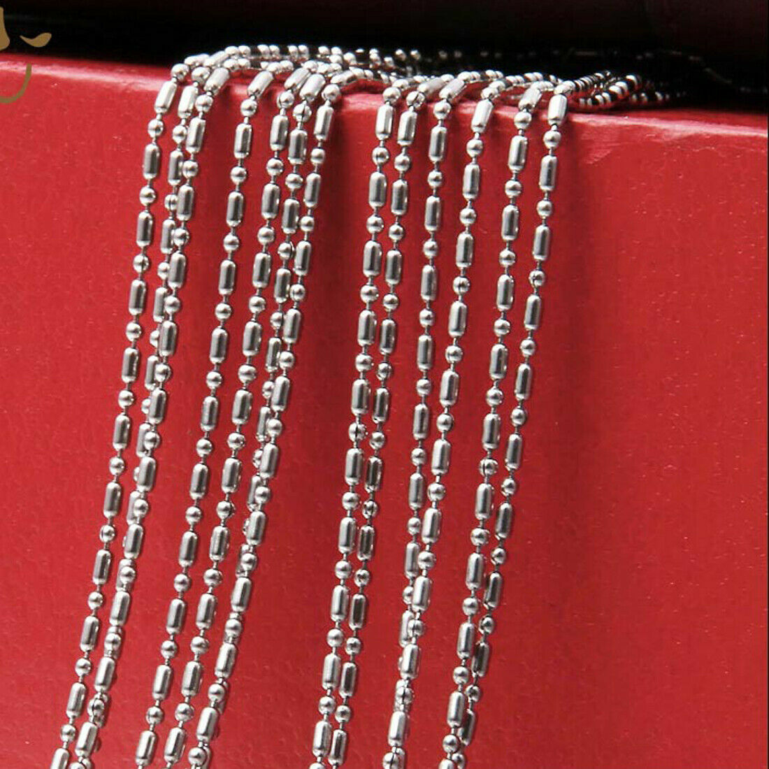 50/100pcs Lots Wholesale In Bulk Stainless Steel Bamboo Chain Necklace 16″-40″