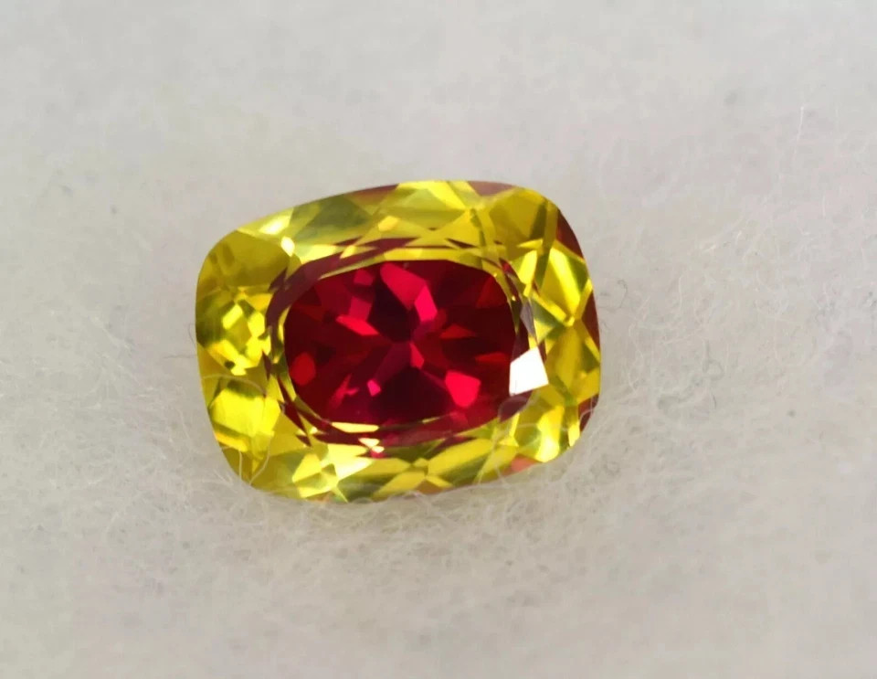 Gemstone Natural Pitambari Sapphire Bi-Color 9.80 Carat Cushion Cut Certified