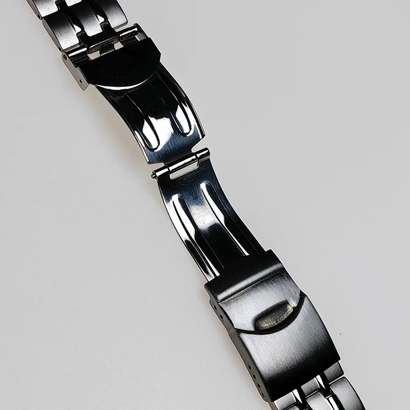 19 21mm Stainless Steel Watch Band Strap For Swatch Bracelet + Folding Buckle
