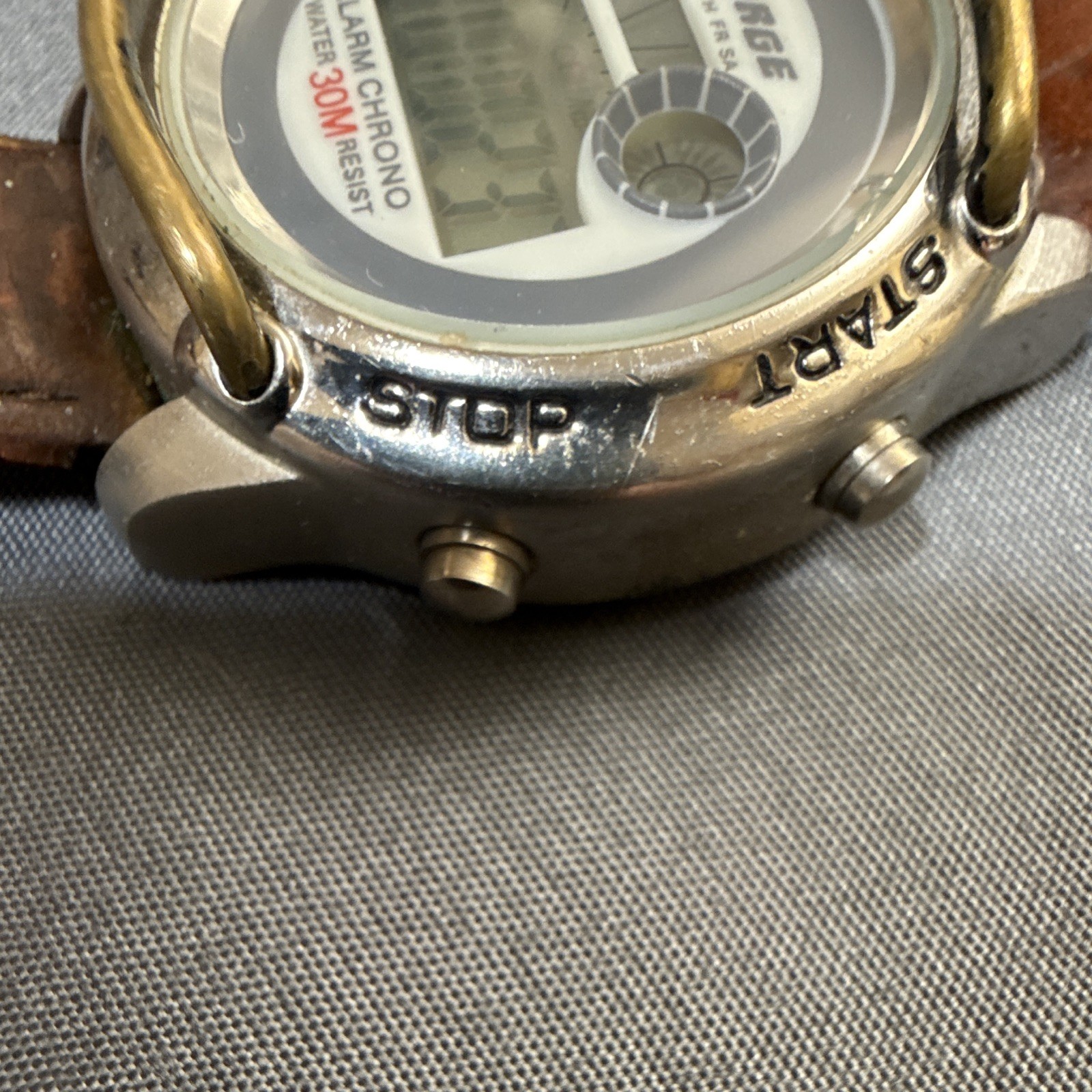 VINTAGE 80s G.I.I. SURGE WATCH SURM1558 RARE!! GLO WORKS! NEW BATTERY! (B23)
