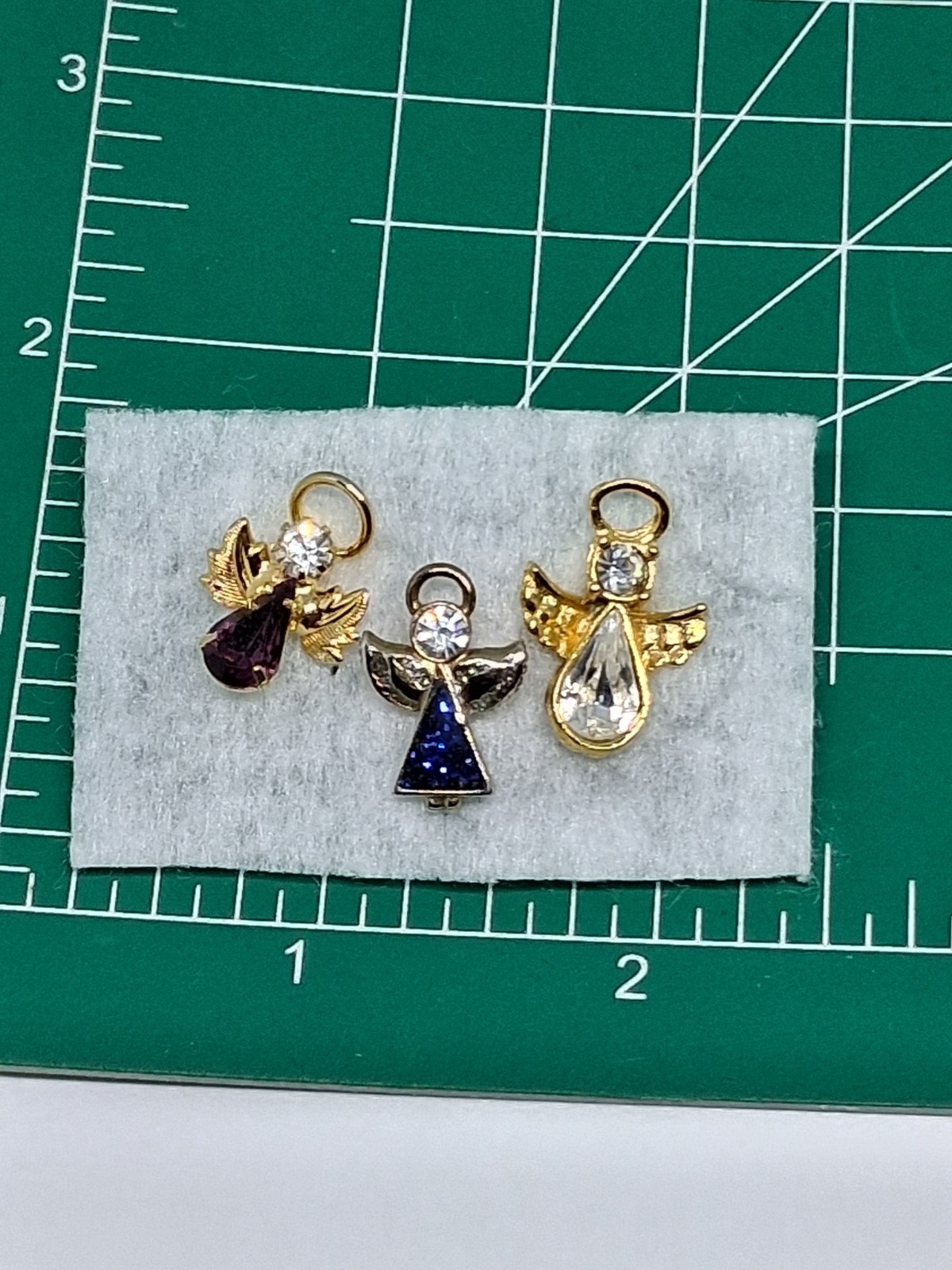 Guardian Angel Cherub Lapel/Pinback Religious Jewelry Lot Jeweled Bundle