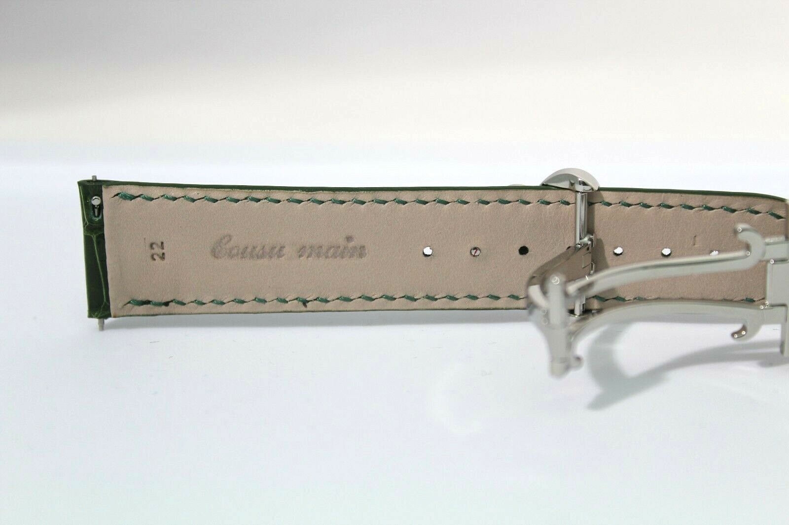 Jacob & Co. 22mm Authentic Green Alligator For 5 Time Zone Watch