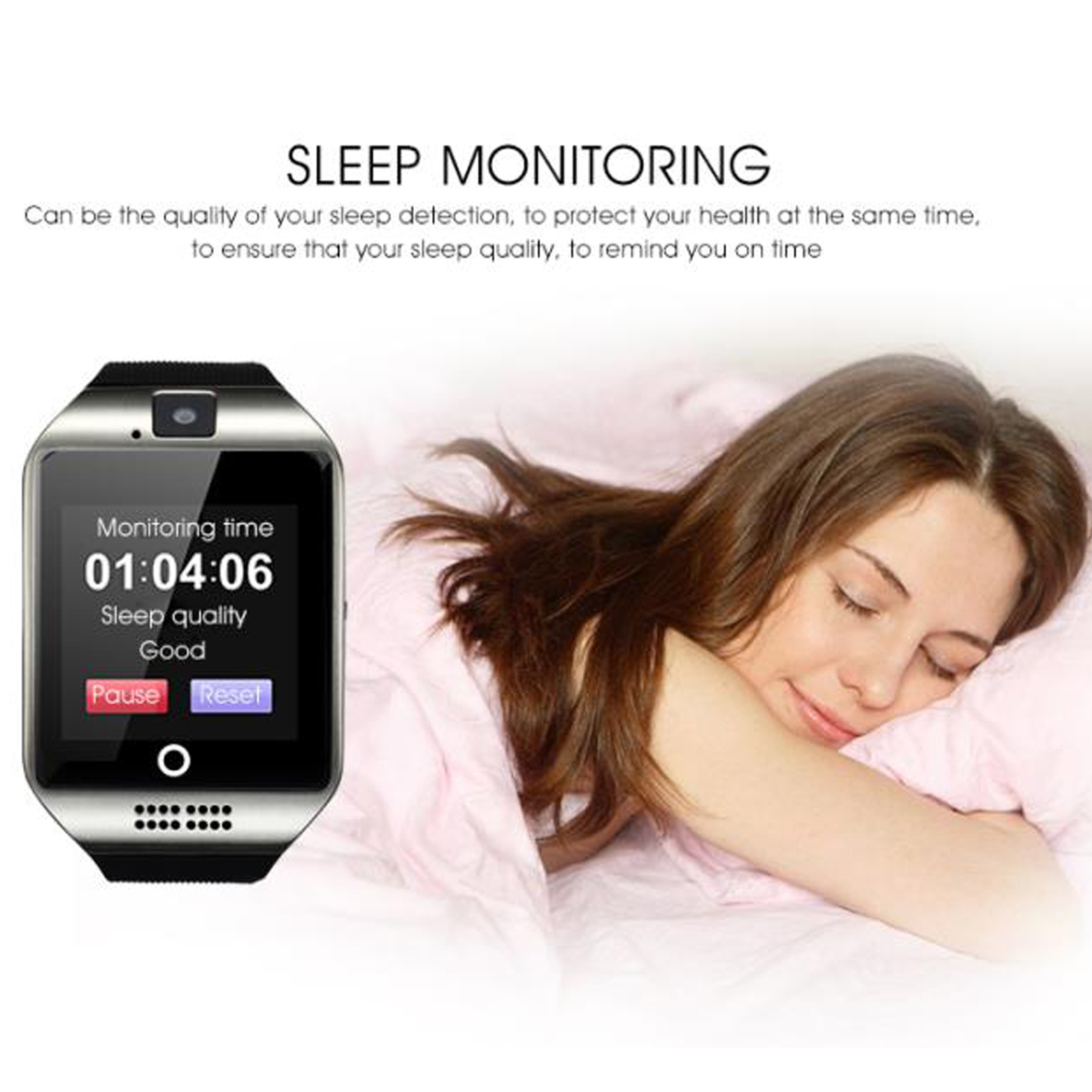 Bluetooth Smart Watch Phone Calories Step Count Sleep Monitor Sport Wrist Watch