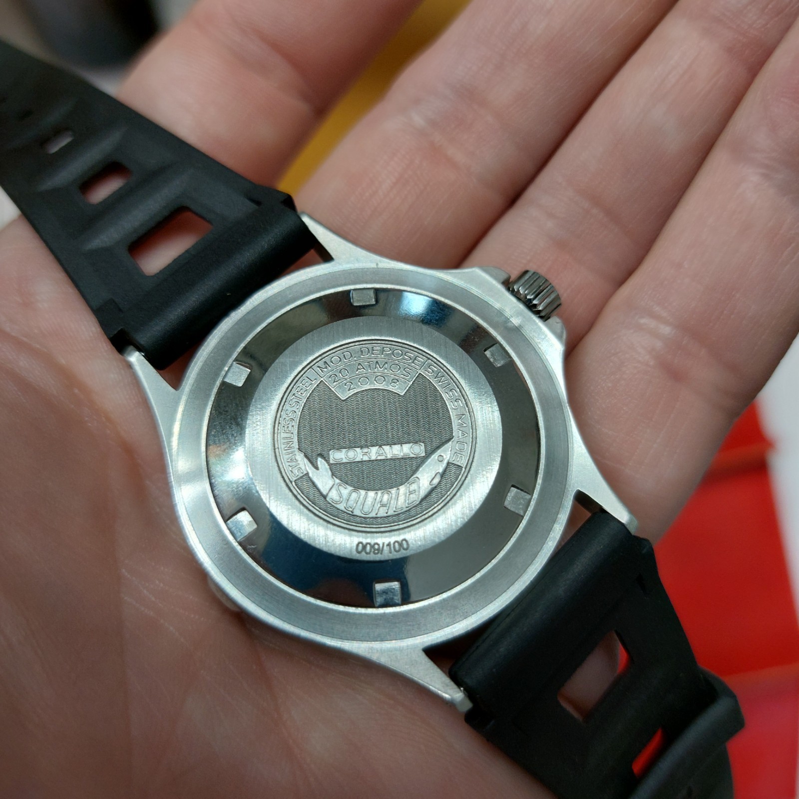 Squale Corallo NOS 2008 Black Dial Automatic Watch. Number 9/100