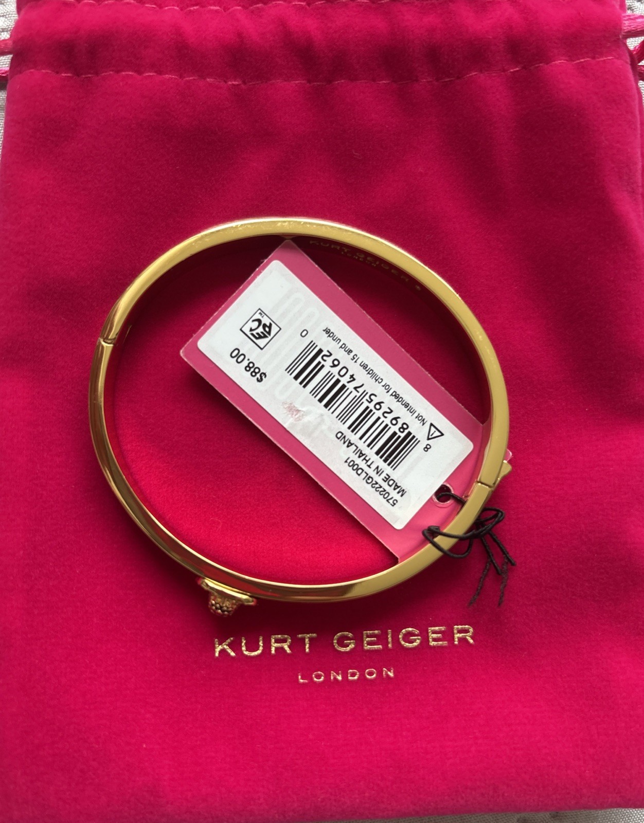 Kurt Geiger London Signature Chelsea Eagle Enamel Bangle Bracelet