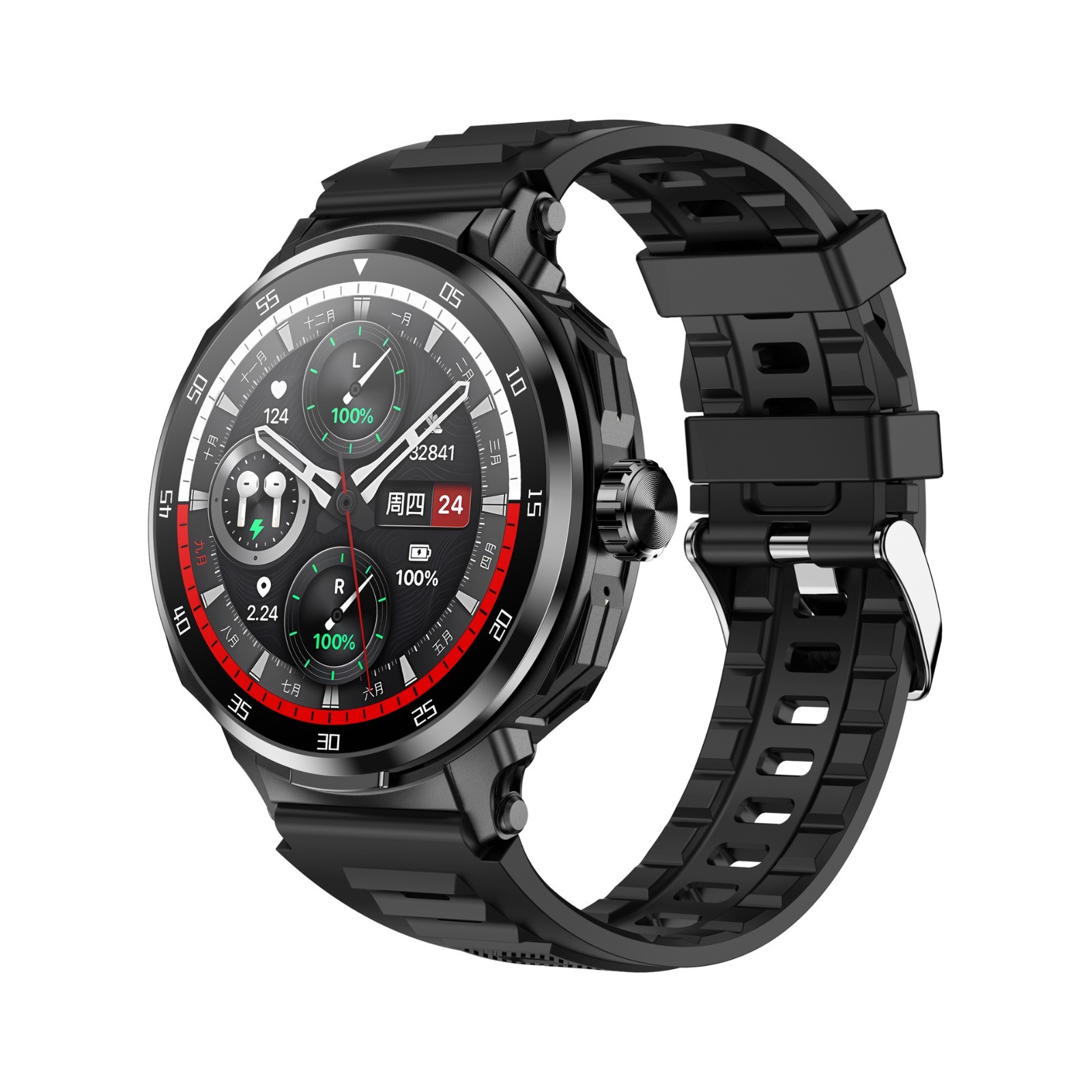 D11 2-in-1 Smartwatch with Built-in Bluetooth Earbuds, NFC, and Full Health Moni