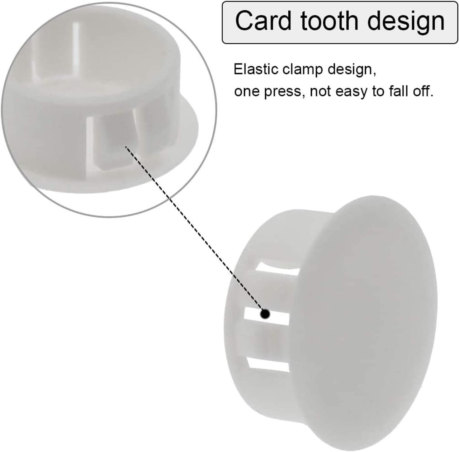 30PCS Durable White Plastic Hole Plugs 8mm (5/16″) for Furniture & Outdoors