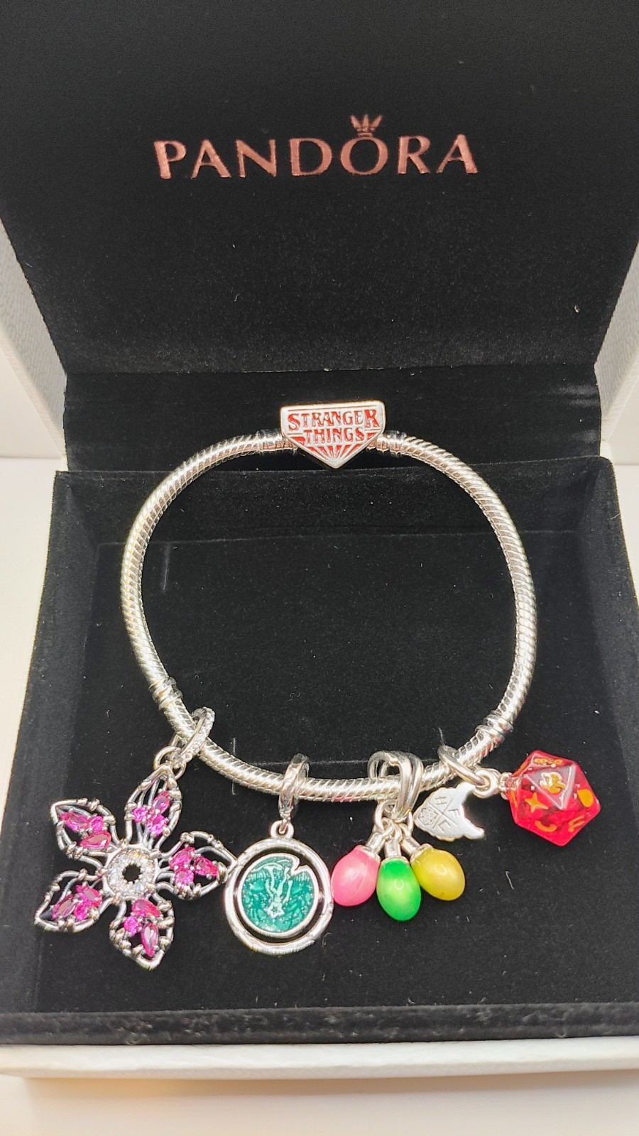 Pandora Stranger Things S925 Snake Chain Bracelet with CHARMS/Box/Bag Included