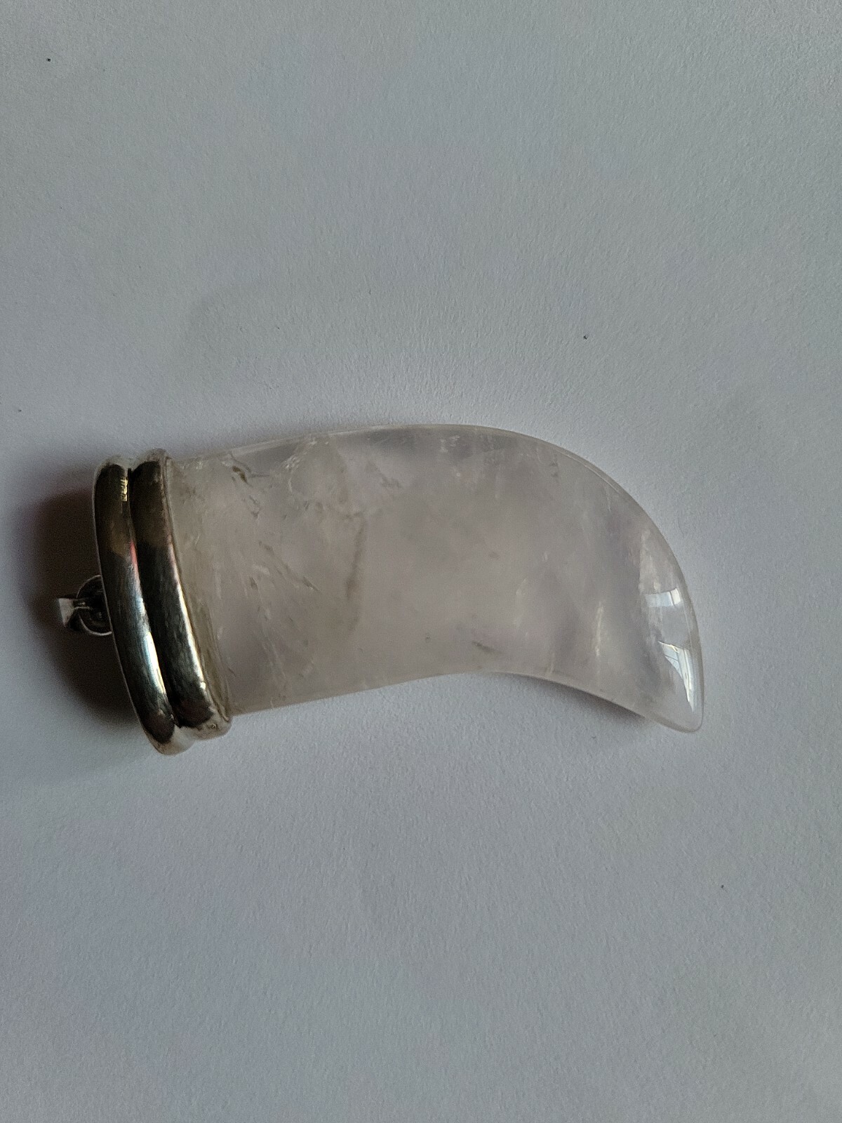 Natural Clear Crystal Quartz Healing Pendant