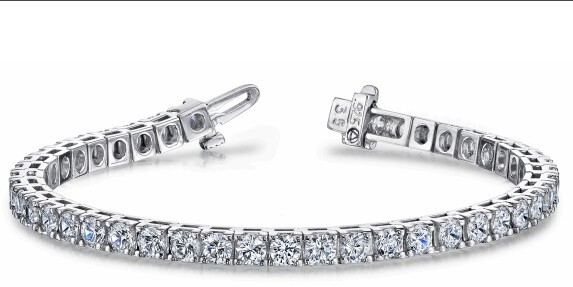 18.60 carat Round Diamond Tennis Bracelet Platinum 31 x 0.60 ct GIA cert E-F VS