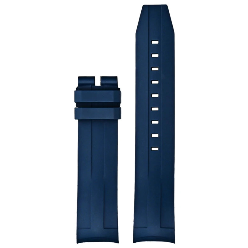 21mm Curved FKM Rubber Strap For Tissot Seastar T120 Soft Heat-Resistant Band