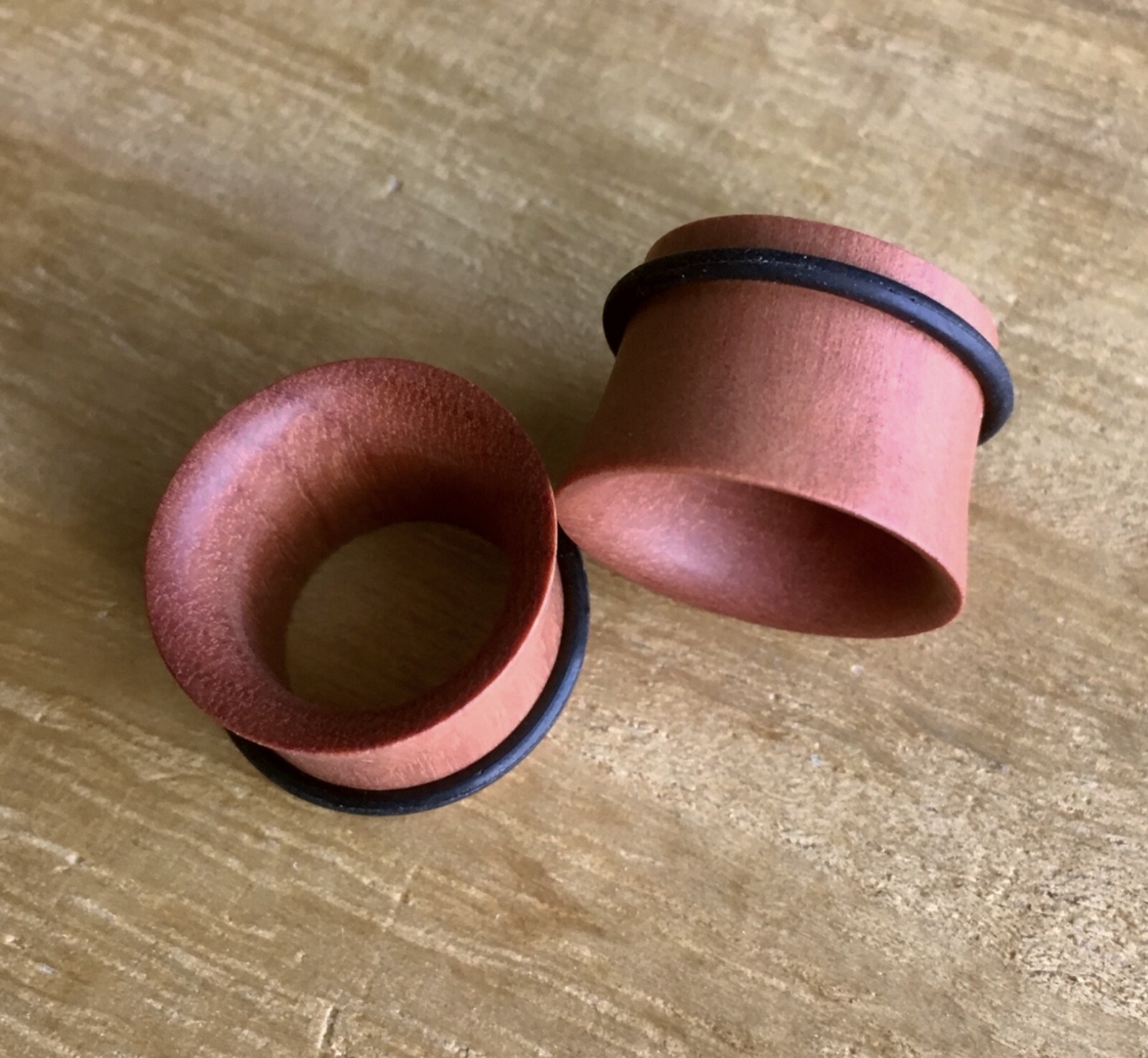 PAIR Sawo Wood Tunnels Single Flare Plugs Organic Earlets Gauges Body Jewelry