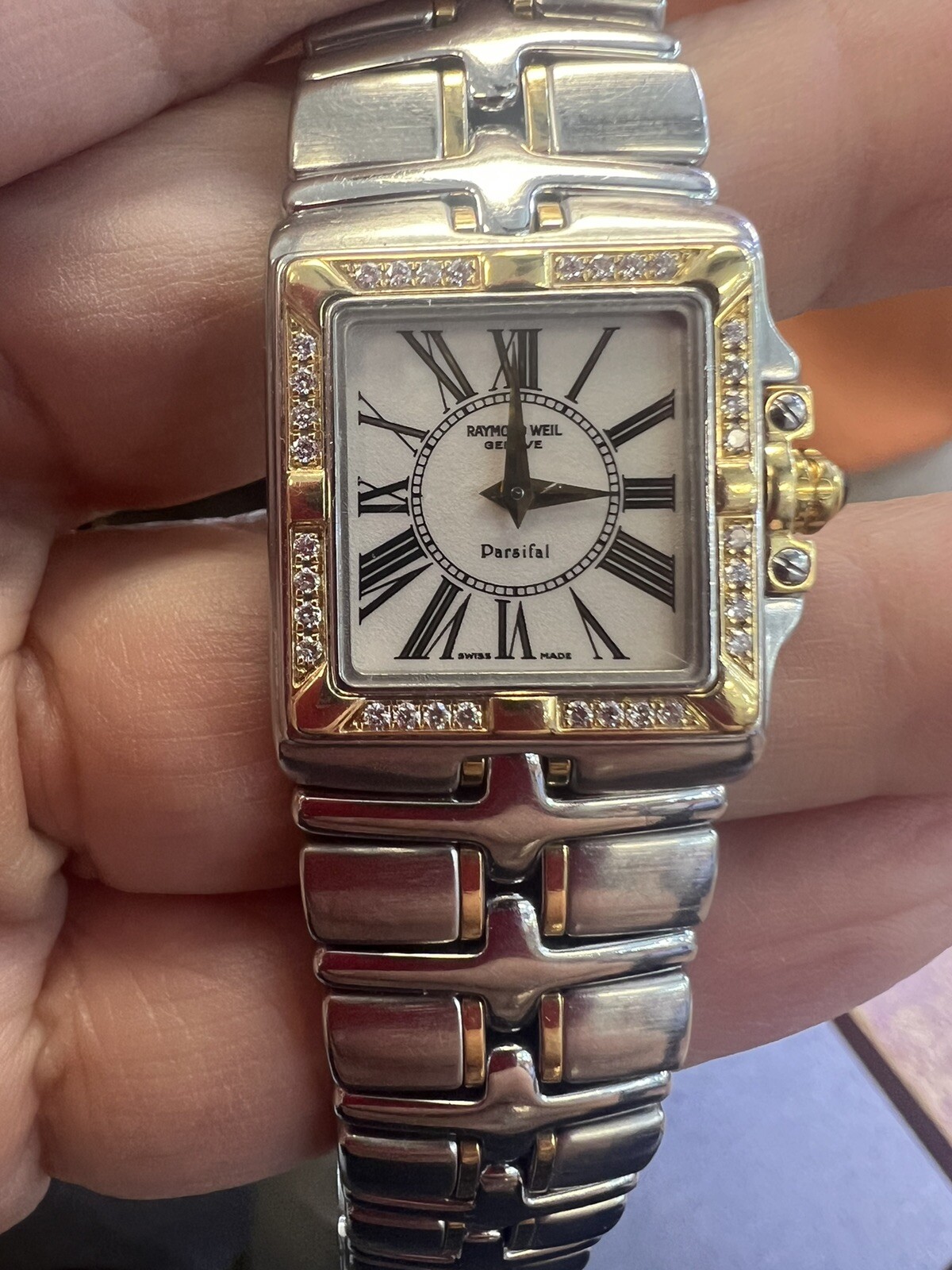 Ladies Raymond Weil Parsifal 18k Yellow Gold And stainless Steel With DIAMONDS