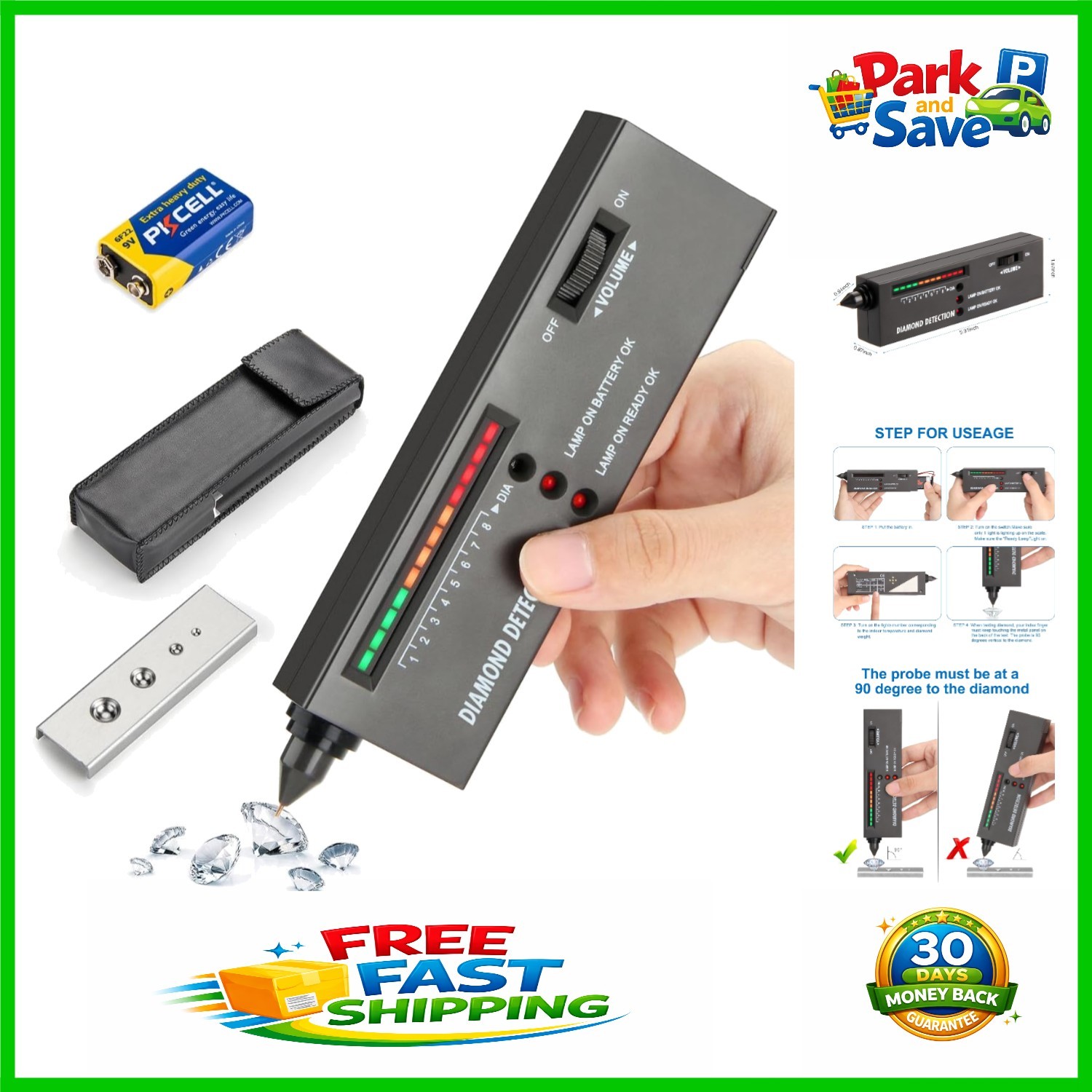 Professional Diamond Tester Pen – High Accuracy Gemstone Detector for Jewelers